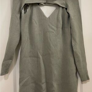 Abercrombie & Fitch Ribbed Knit Top in Sage